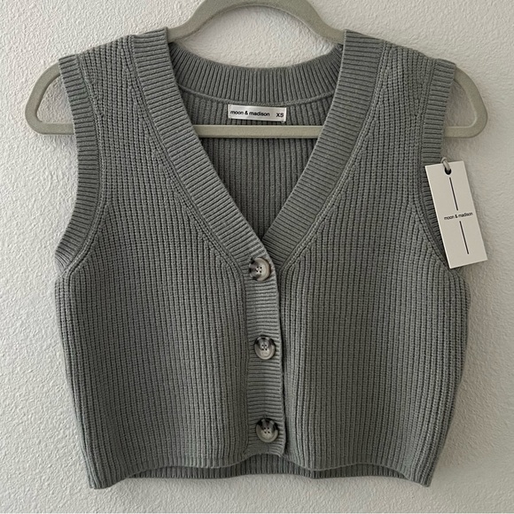 Moon & Madison sage sweater vest size XS - Picture 1 of 5